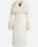 The Today Show Keltie Knight White Fur Coat For Womens