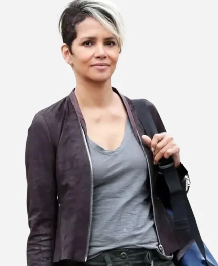 The Union 2024 Halle Berry Brown Leather Jacket