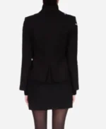 The Voice Reba McEntire Black Embellished Sleeves Blazer Jacket