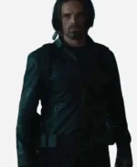 Thunderbolts 2025 Sebastian Stan Black Leather Jacket