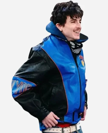 Timothée Chalamet New York Knicks Leather Jacket