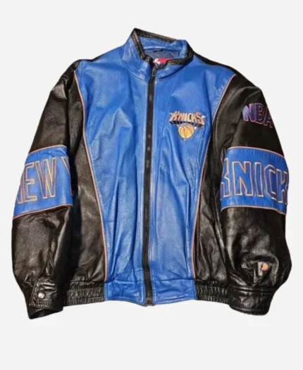 Timothée Chalamet New York Knicks Oversized Leather Jacket