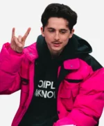 Timothee Chalamet Pink Jacket