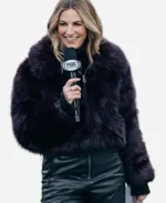 Today Show Erin Andrews Purple Fur Coat