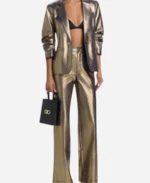 Today Tv Show Hoda Kotb Gold Suit For Womens