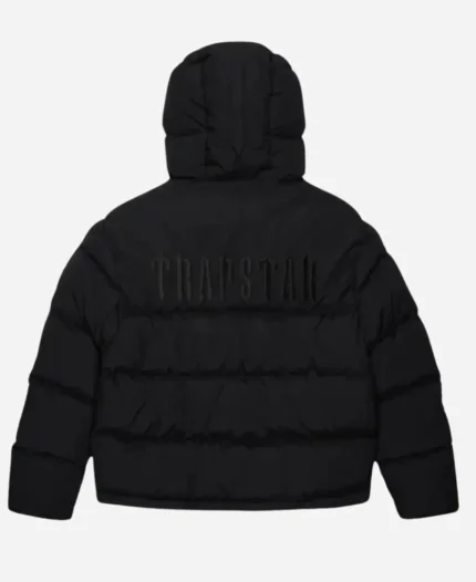 Trapstar Black Puffer Hooded Jacket For Unisex