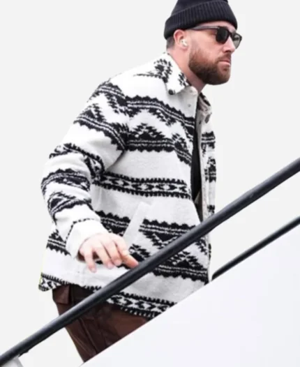 Travis Kelce Finale Broncos Patterned Jacket For Sale