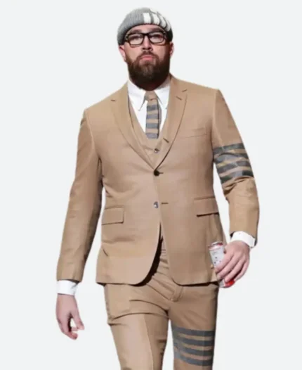 Travis-Kelce-Thom-Browne-Striped-Blazer