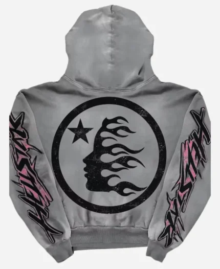 Trendy Hellstar Pullover Grey Hoodie For Sale