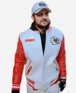 Tyler Hynes Kansas City Chiefs White Varsity Jacket