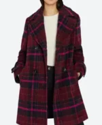 Uma Heller Only Murders in the Building Plaid Coat