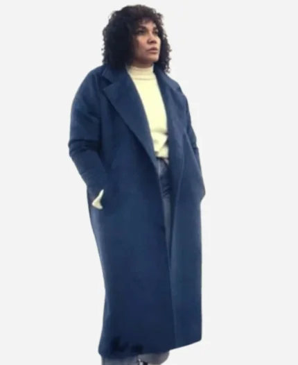 Umbrella Academy S4 Emmy Lampman Blue Wrap Coat