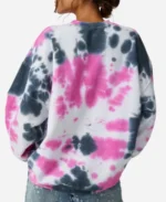 Unstable S02 Iris Apatow Pink and Blue Star Tie Dye Sweatshirt