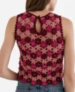 Unstable S02 Rachel Marsh Pink Floral Crochet Tank Top