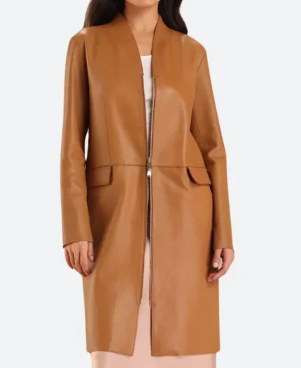 Virgin-River-S06-Melinda-Monroe-Leather-Trench-Coat-Front