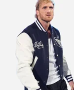 WWE Monday Night RAW Logan Paul Black Varsity Jacket