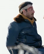 Stranger Things Yuri Ismaylov Blue Shearling Jacket