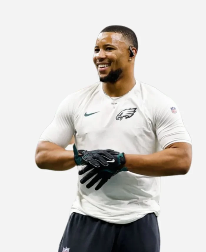 Eagles Super Bowl Saquon Barkley White Shirt