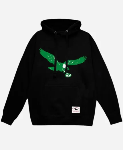 2024 NFL Eagles Mitchell & Ness Vintage Pullover Black Hoodie