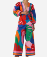 Alex Vs America S04 Multi Color V-neck Jumpsuit