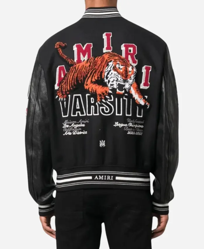 Amiri Logo-Patch Black Varsity Letterman Jacket