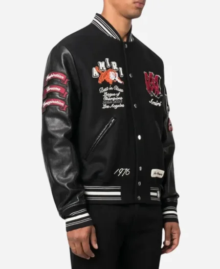 Amiri Logo-Patch Varsity Jacket