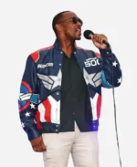 Anthony Mackie NASCAR Cup Series Daytona 500 Leather Jacket For Sale