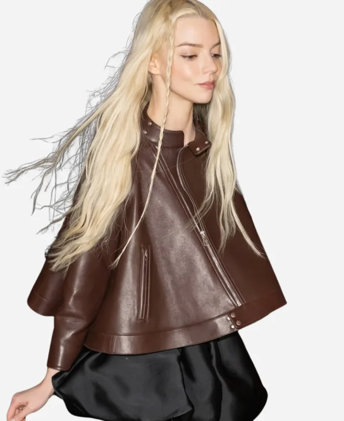 Anya Taylor-Joy The Drew Barrymore Show Leather Jacket