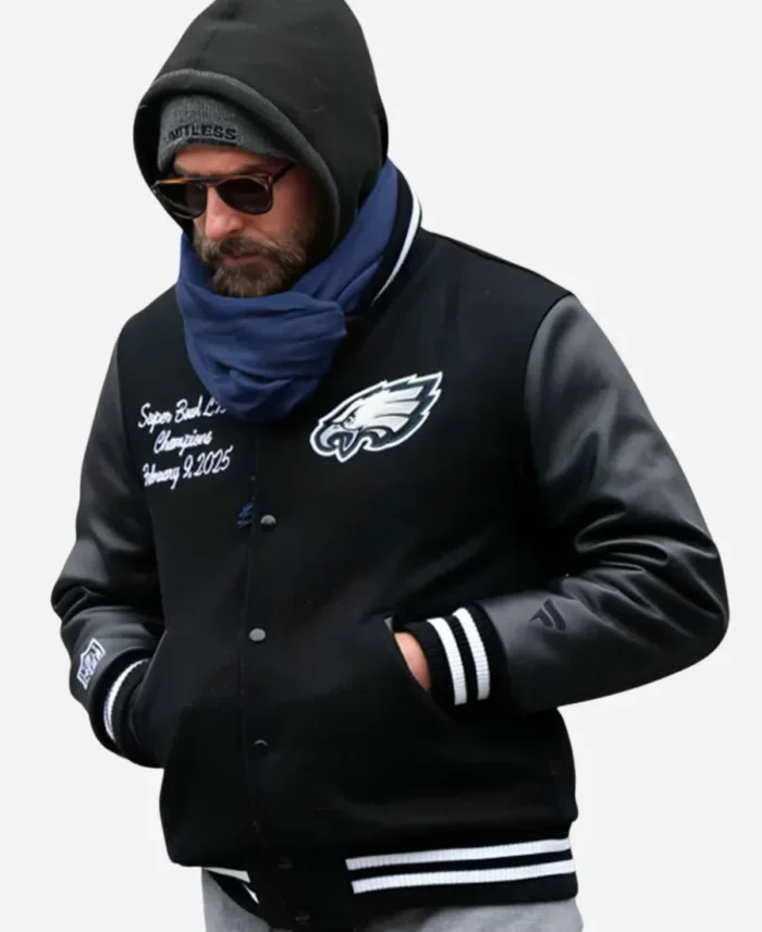 Bradley Cooper NYC 2025 Black Eagles Jacket