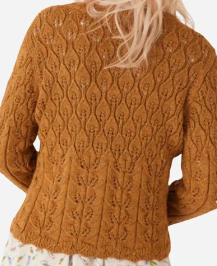 Kinda Pregnant Brianne Howey Brown Cardigan