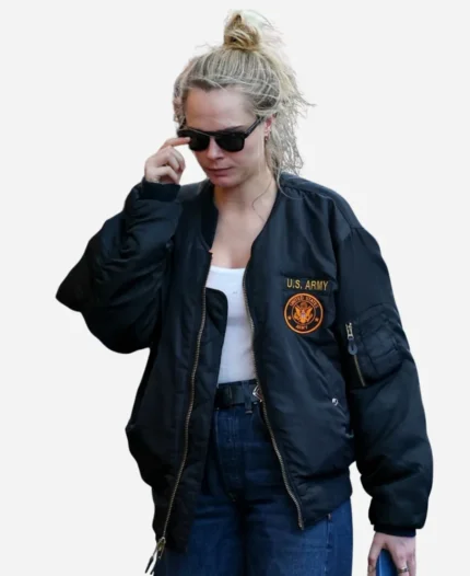 Cara Delevingne Super Bowl MA-1 Jacket