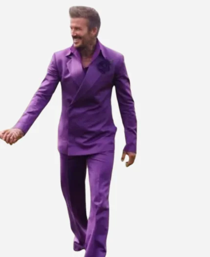Celebrate 25th Anniversary David Beckham Purple Suit For Sale