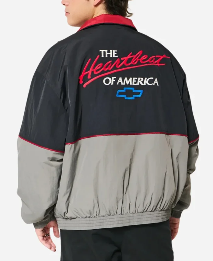 Chevrolet The Heart Of America Black And Grey Racing Track Jacket