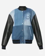 Christina Hall The Flip Off Season 01 Denim Patchwork Bomber Jacket