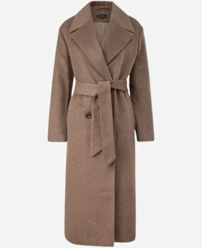 Classic Comma Mit Bindegurtel Brown Coat