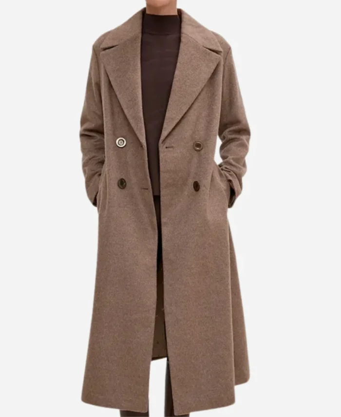 Comma Mit Bindegürtel Brown Classic Coat