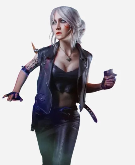 Cyberpunk 2077 Ciri Black Leather Vest For Sale