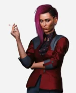 Cyberpunk 2077 Female V Red Leather Blazer For Sale