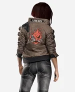 Cyberpunk 2077 Valerie Samurai Bomber Leather Jacket