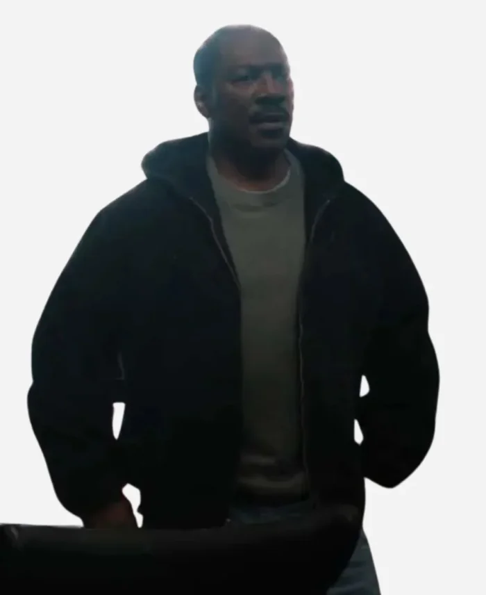 Beverly Hills Cop Axel F Eddie Murphy Black Hooded Jacket