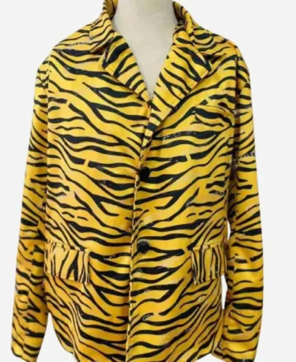 Eddie Van Halen Tiger Print Yellow Jacket For Sale