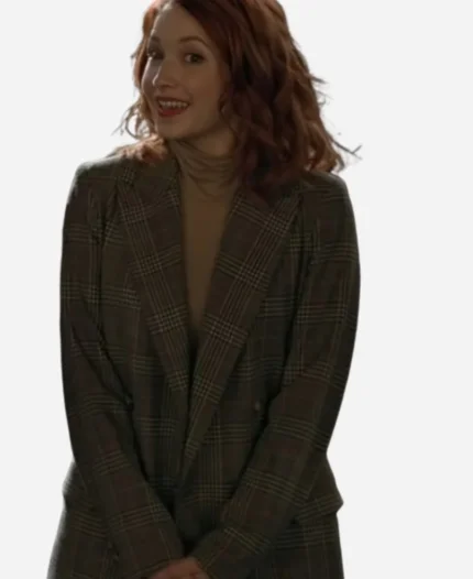 Emily Tennant The Wish Swap 2025 Grey Plaid Blazer