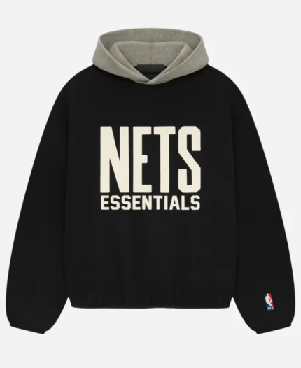 Fear Of God Essentials Nets Pullover Black Hoodie