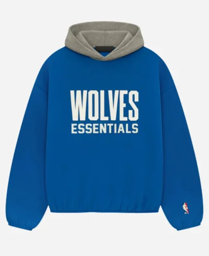 Fear Of God Essentials Wolves Pullover Blue Hoodie
