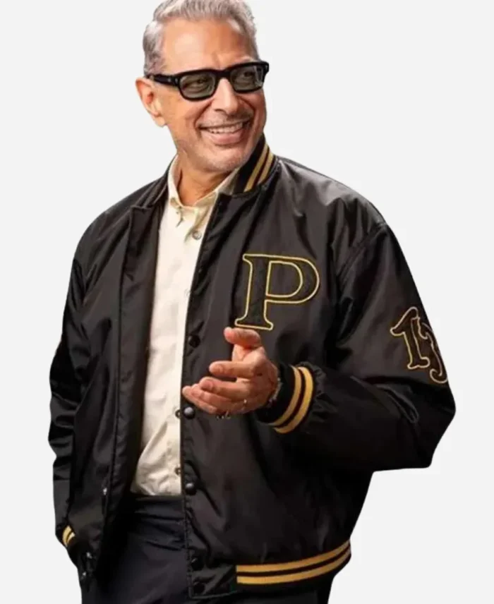 Good Morning America Jeff Goldblum Black Varsity Jacket