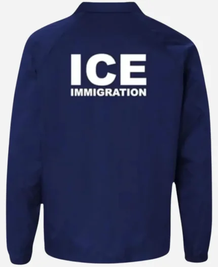 ICE Border Patrol US Immigration Windbreaker Blue Jacket