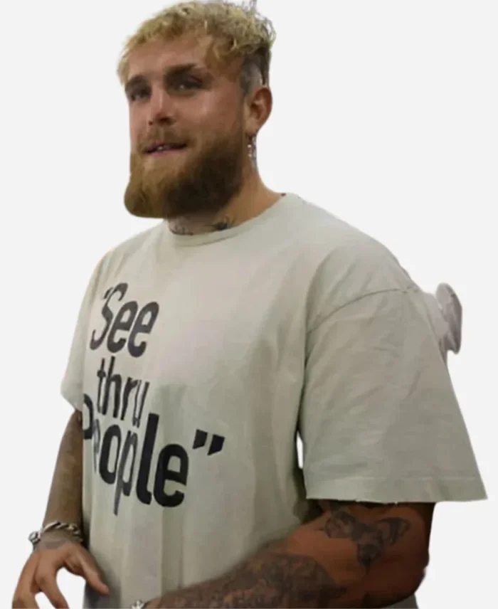 Jake Paul See Thru People Printed White T-Shirt