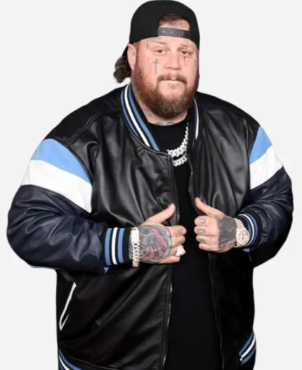 Jelly Roll 14th Annual Honors 2025 Black Leather Bomber Jacket