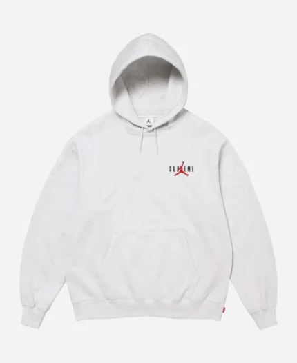 Unisex Supreme x Jordan 2024 White Pullover Hoodie For Sale