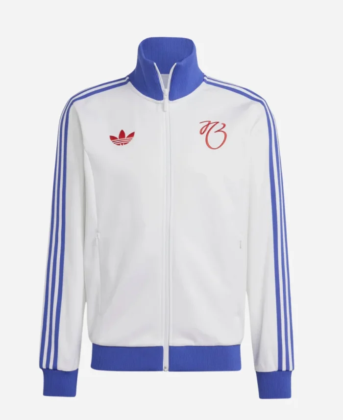 Jude Bellingham Adidas White Track Top Zip-Up Jacket For Sale